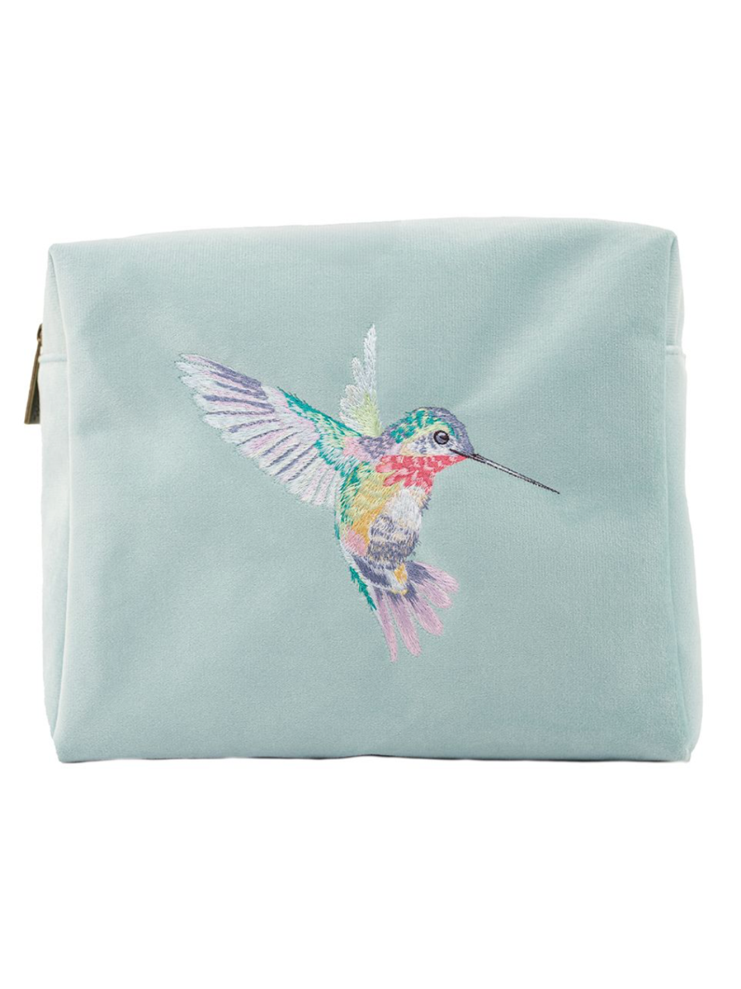 Wisteria Wishes Hummingbird Embroidered Cosmetic Bag