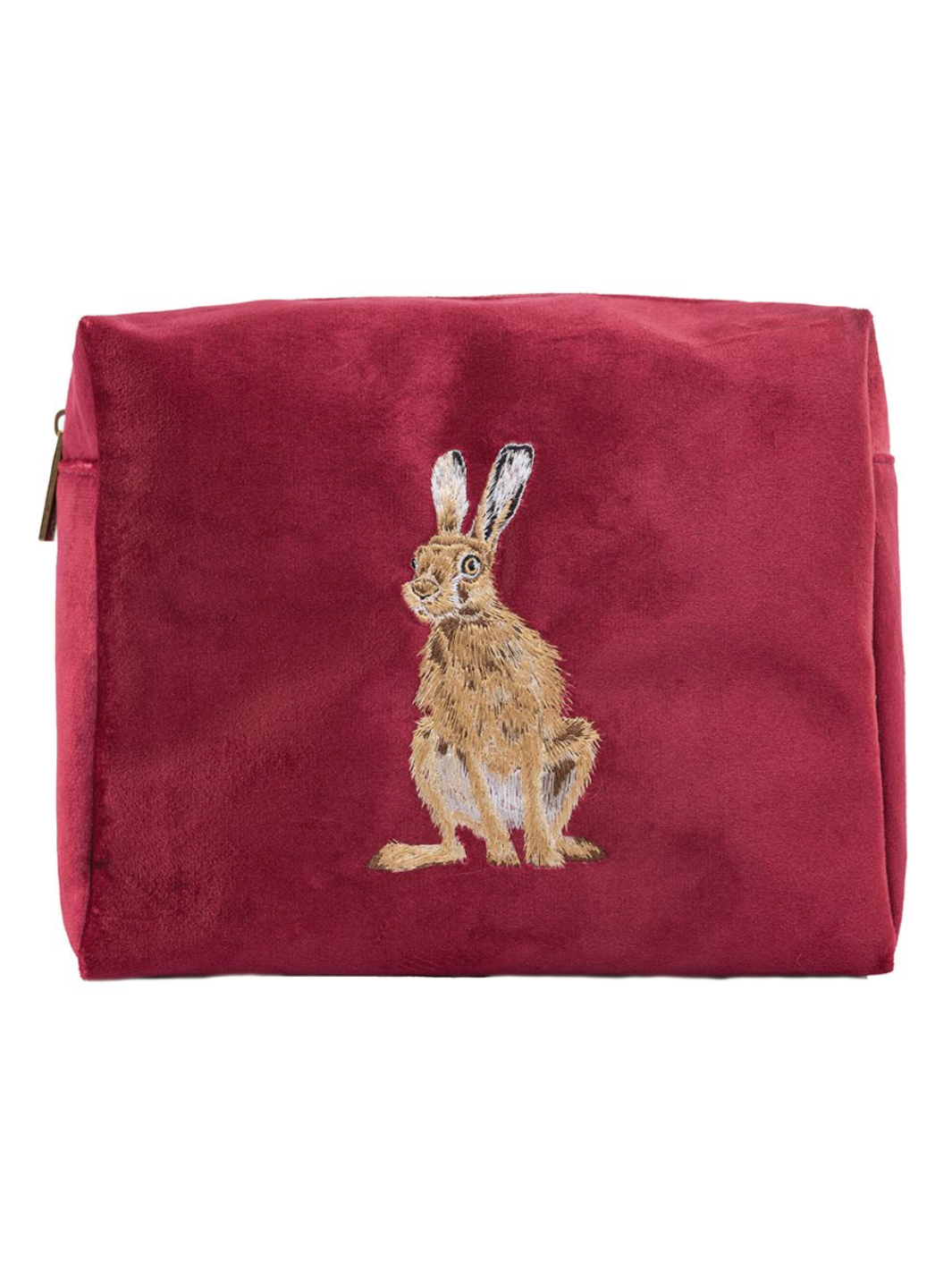 Golden Hour Hare Embroidered Cosmetic Bag