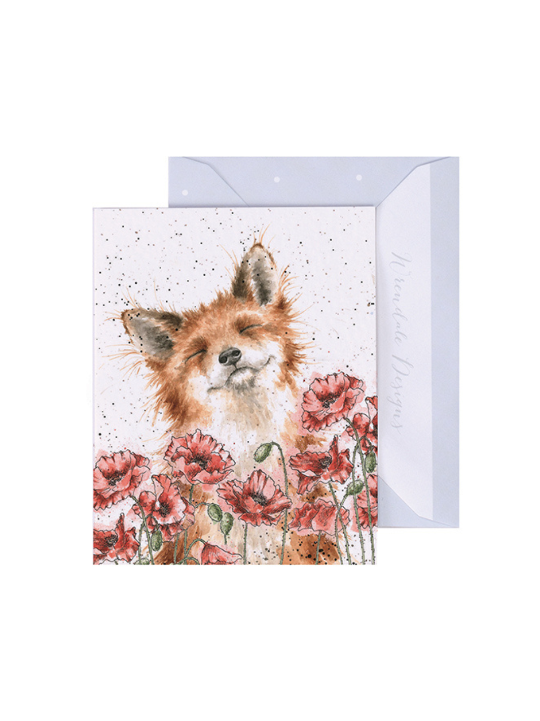 Poppy Field Fox Mini Card